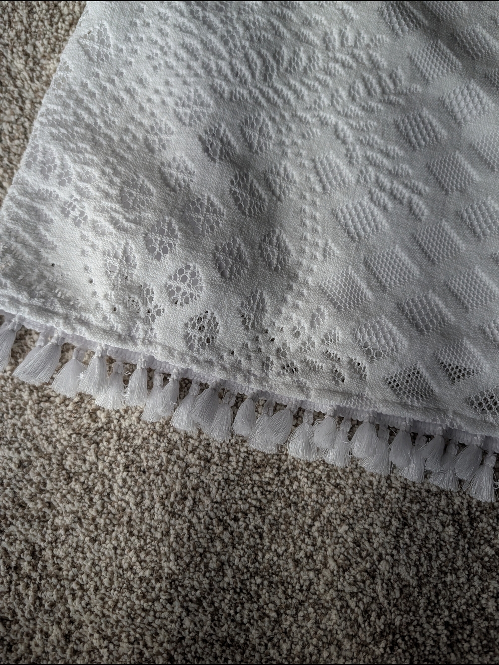 Lilly Pulitzer White Lace Tassel Hem Shift Dress Medium Resort Coastal Preppy - Picture 10 of 11